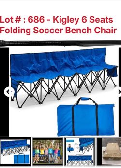 6 SEAT FOLDABLE PORTABLE CHAIRS WITH EASY CARRY BAG… NEW IN BOX