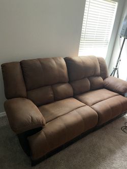 Reclining Soft Leather Couch