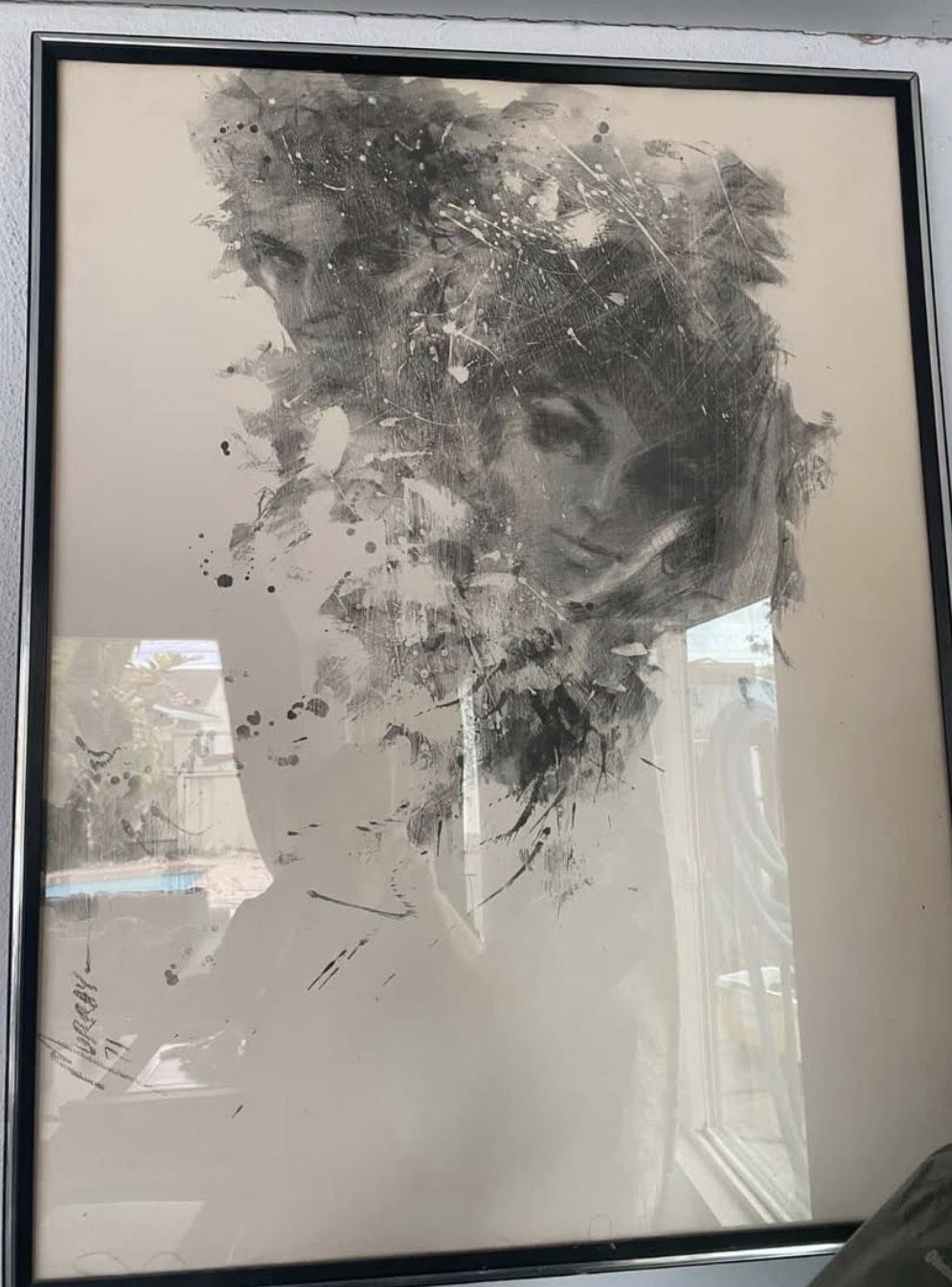 Alan Murray Charcoal Painting