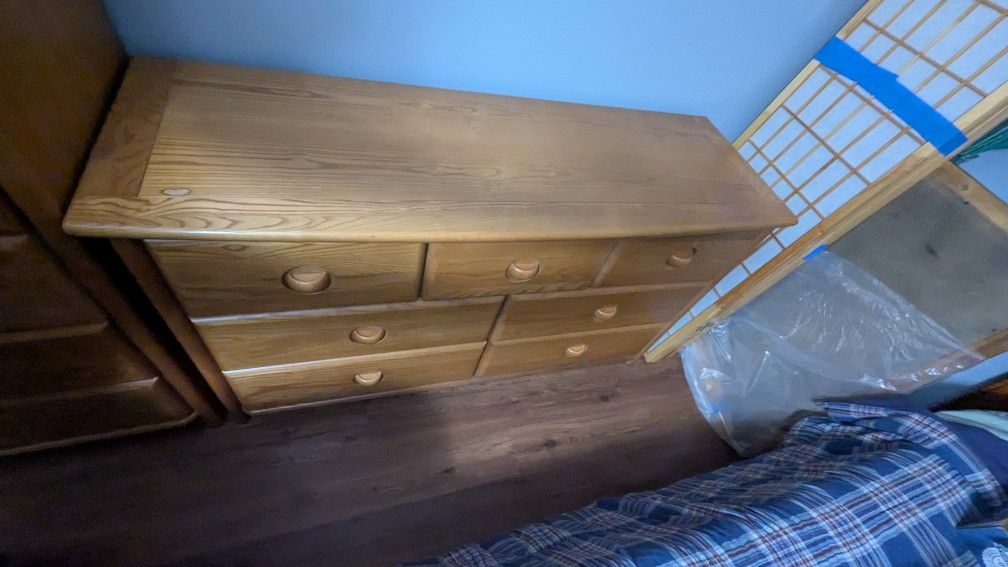 Wooden Dresser With Minor Damage