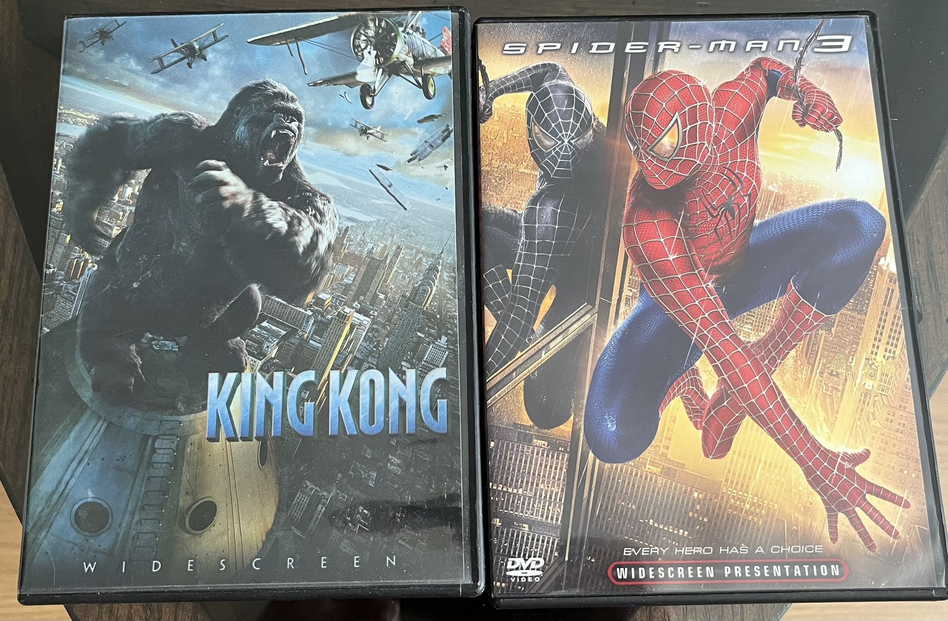 King Kong & Spider-Man 3 DVDs