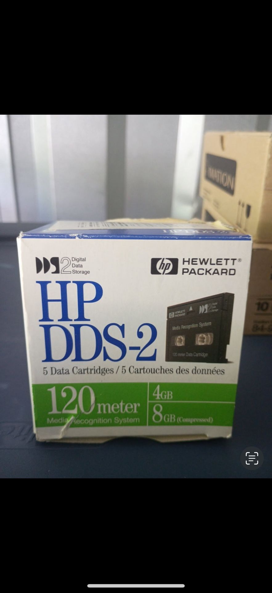HP Hewlett Packard DDS-2 120 meter Data Cartridge 2 Digital with cases Lot of 5