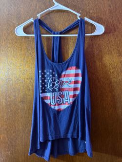 Love USA Patriotic Racerback Tank Top