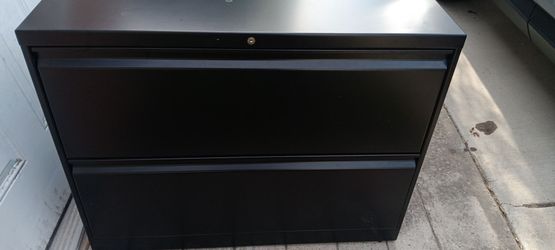 Hirsh Black Lateral filing cabinet