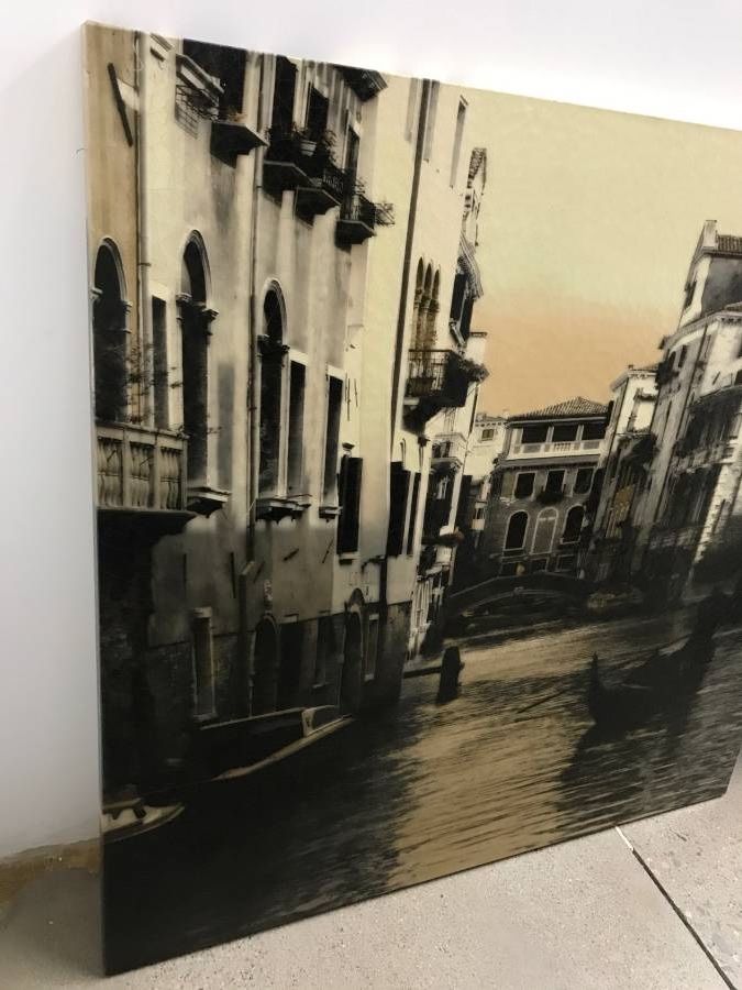 Z GALLERIE VENICE ITALY WALL ART CANVAS OIL PAINTING PRINT 47"W x 47"H