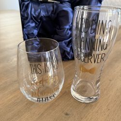 Wedding Planning Beer Glass Wine Glass Wine Opener 