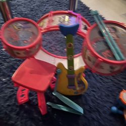 Kids Drums And Guitar Instruments 