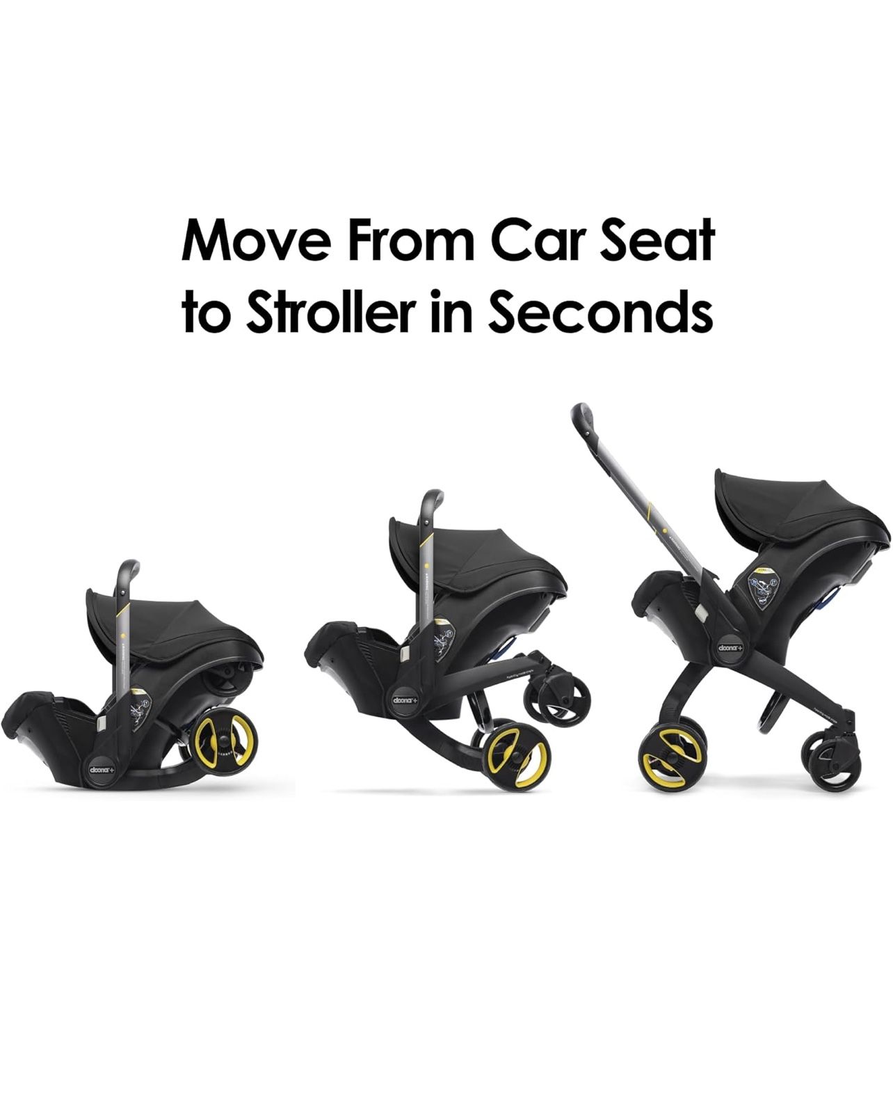 DOONA Doona Car Seat & Stroller, Nitro Black - All-in-One Travel System