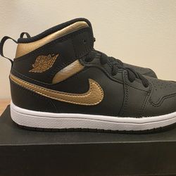Jordan 1 Mid (PS) - Black/Gold - Youth 2