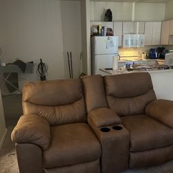 Reclining Sofa And Loveseat ,Coffee Table And inn Table 