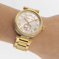Michael KORS Watch Women’s Gold Tone With Diamonds