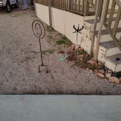 Three Pieces Of Yard Art Dragon Fly, Scorpion, Dragonfly 