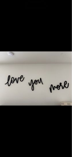 Love You More Wall Sign Decor