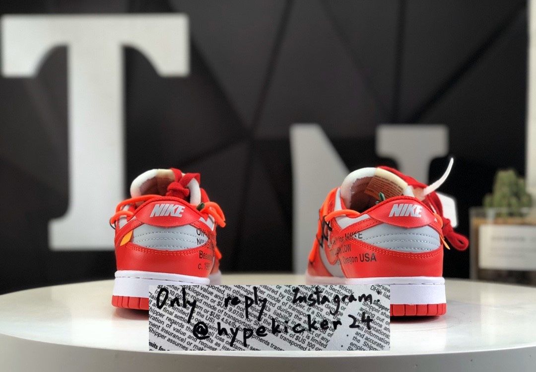Off White Nike Dunk Low Red University Sneak Peek