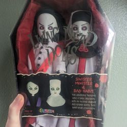New in original sealed packaging. Sinister Minister and Bad Habit living Dead Dolls.