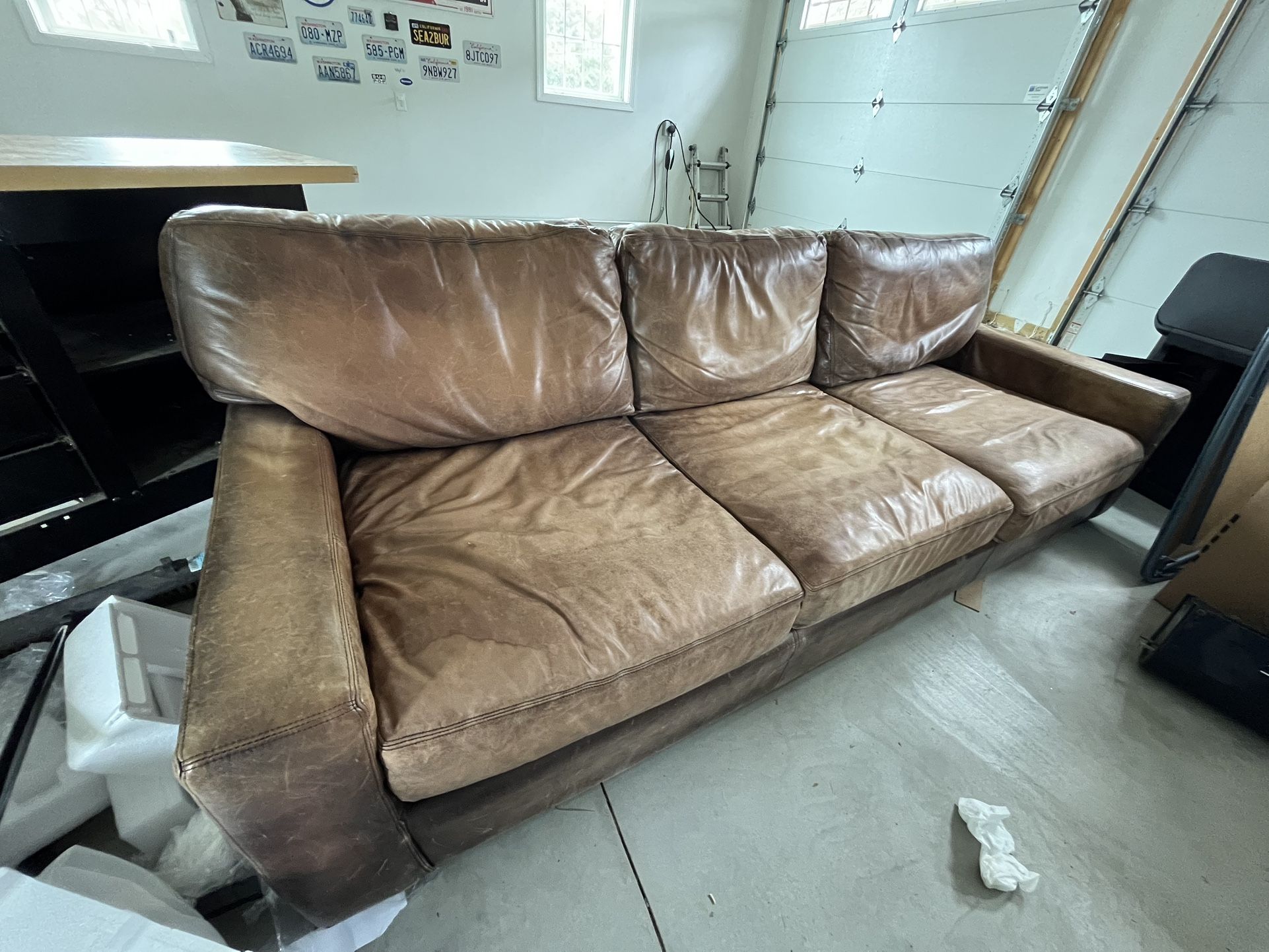 Pottery Barn Turner Leather Grand Sofa