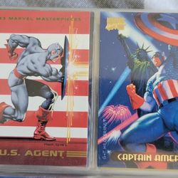 Captain America card lot - 1993 & 1994 Marvel Masterpieces 