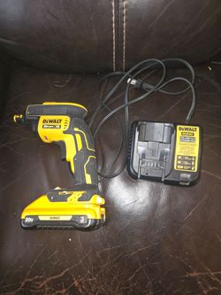 Dewalt drywall gun with. Battery and charger