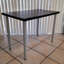 IKEA Linmon Black Desk Table with Gray legs


