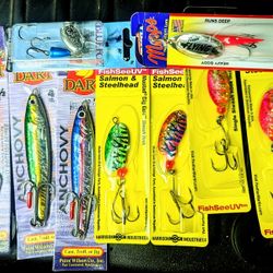 Point Wilson Dart, Panther Martin, Blue Fox,Memps