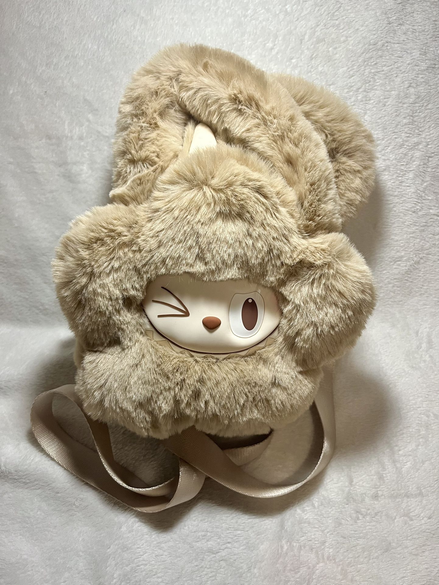 the monsters plush flower bag - brown 