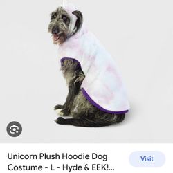 Dog Unicorn Costume size L 