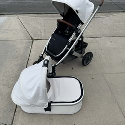 Uppababy Cruz V2 White And Uppa Baby Mesa V2 Car Seat
