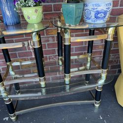 Coffee table and two side tables