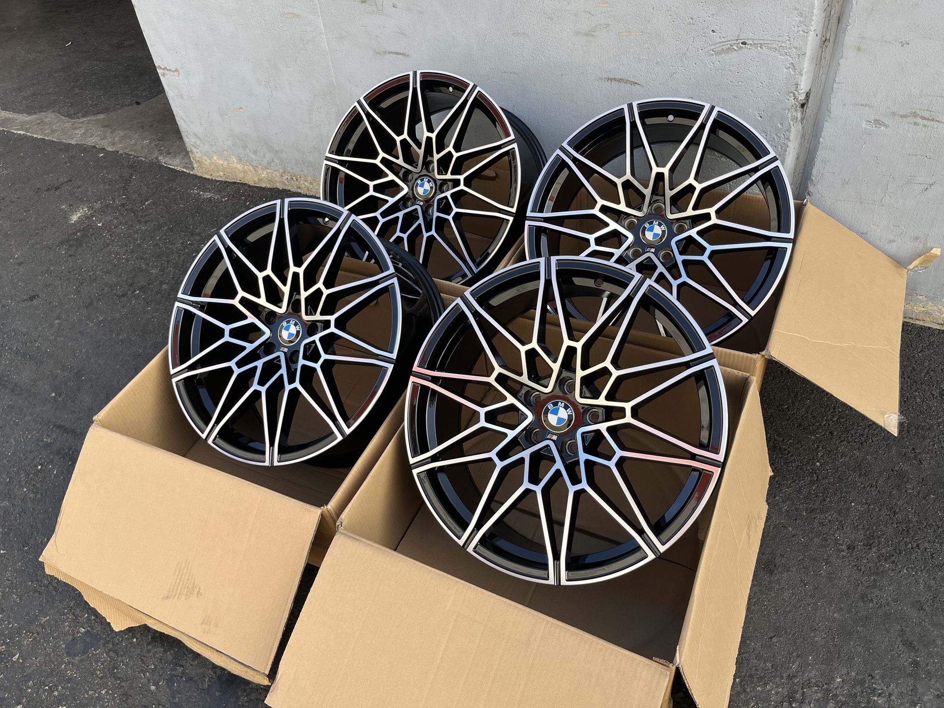 20” Inch BMW OEM Style M Series Wheels/Rims Black Machined