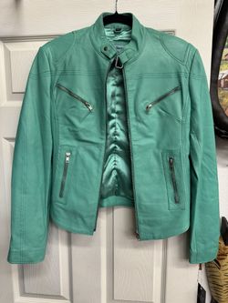 Carrie Hoxton Genuine Leather Biker Jacket 