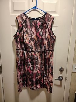 Jennifer Lopez Sleeveless Snake Print Mini Dress