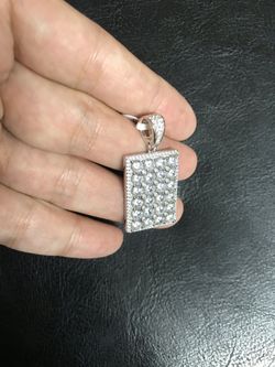 925 sterling silver dogtag pendant