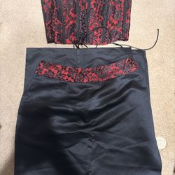 Vintage Gothic Corset + Skirt 