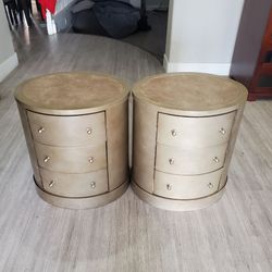Set Of Two Oval Night Stands