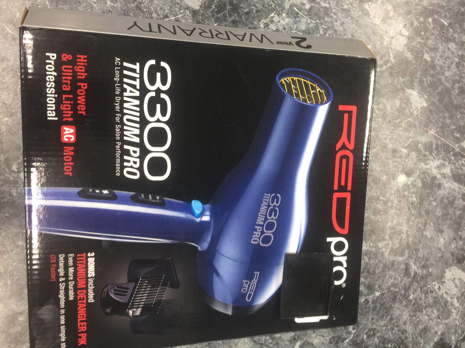 Red pro 3300 titanium pro hair dryer