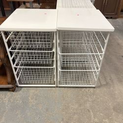 White Wire Drawers (in Store)