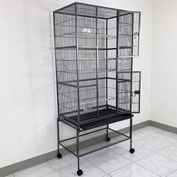 (Brand New) $165 X-Large 69-inch Bird Cage Rolling Stand for Mid-Sized Parrots Cockatiels Parakeets Lovebirds 