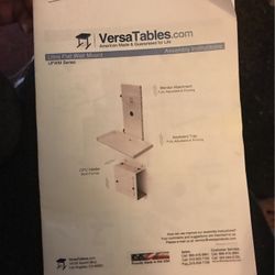 Versa Monitor, Keyboard, And Processor Wall Mount 