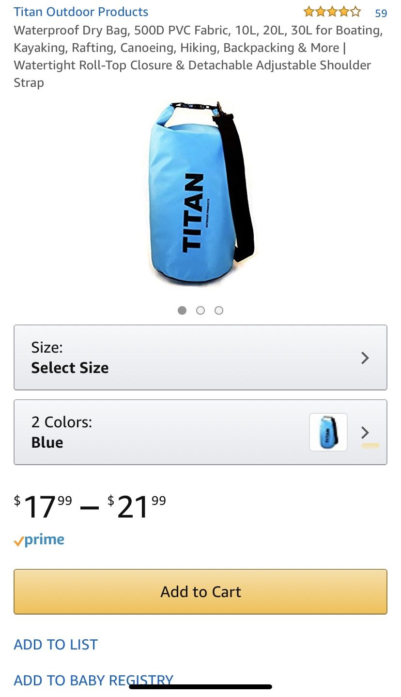 Waterproof dry bag -10l for boating,kayaking
