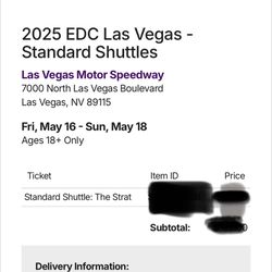 EDC Shuttle Pass 