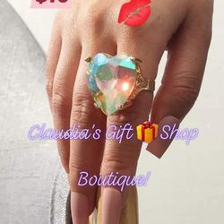 Beautiful Big Crystal Cocktail Rings
