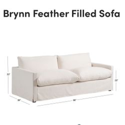 Used Brynn World Market Feather Filled Sofa