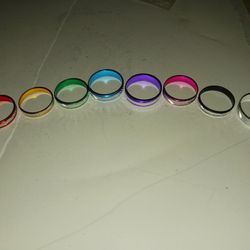 Rainbow Metal Rings