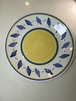 13" Chop Plate (Round Platter) Tournesol (Italy) by WILLIAMS-SONOMA