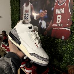 Jordan 3 White Cement Reimagined Size 5.5y 
