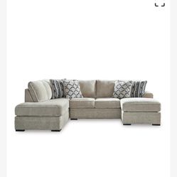 Calnita - 2-Piece Sectional With Laf Corner Chaise - Sisal