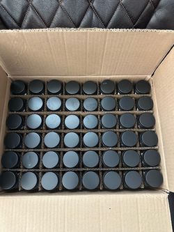 48 Black Glass Spice Jars (4 oz)