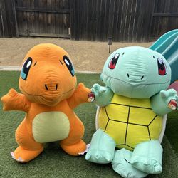 Giant Stuffed Pokémon Charmander & Squirtle