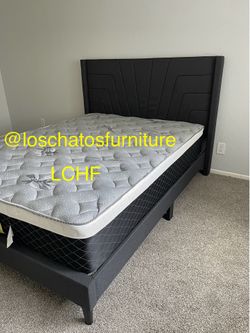 Queen size bed frame and mattress