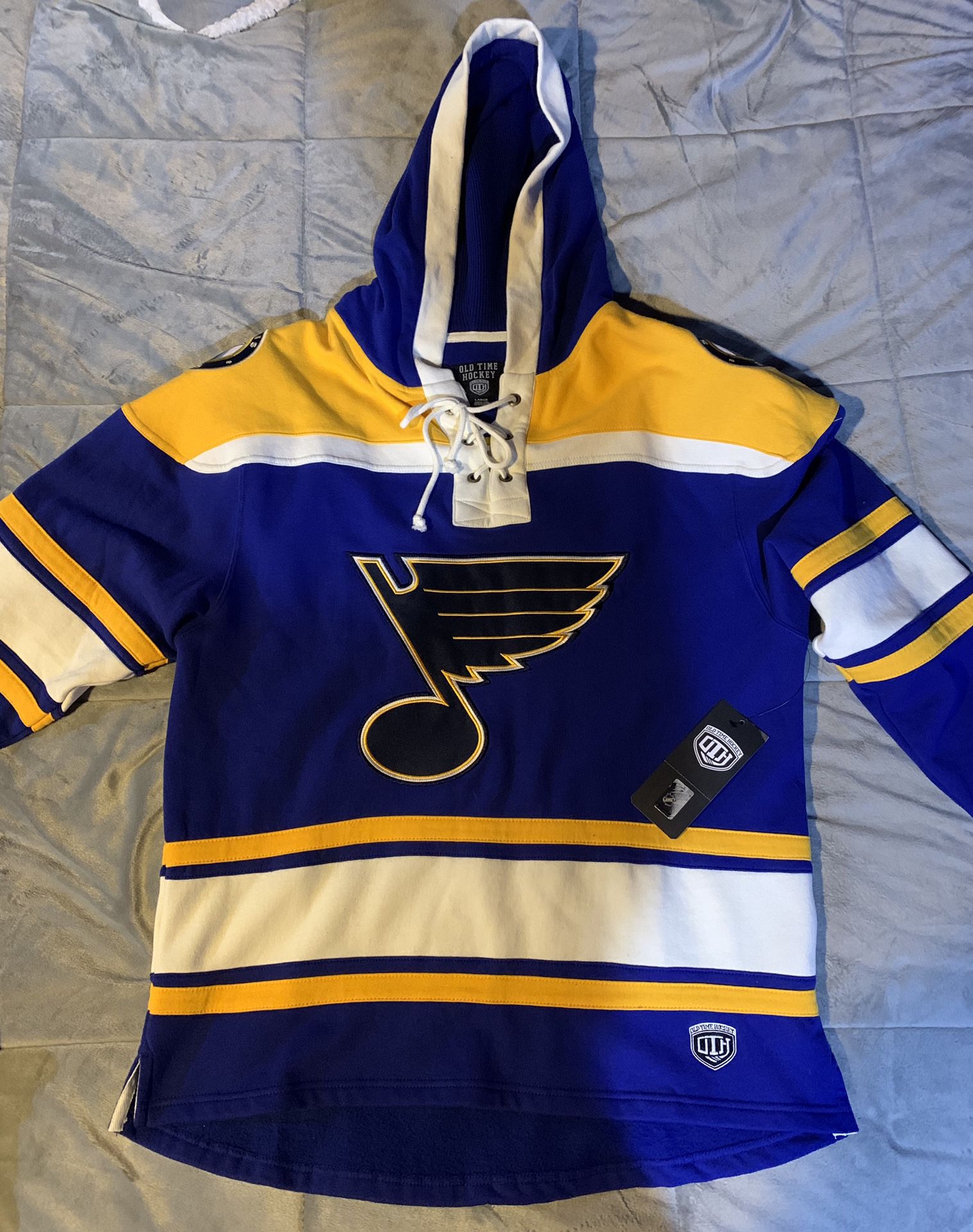 St Louis Blues jersey hoodie and t-shirt, Large, NWT